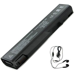 amsahr 6535B-03 vervangende batterij voor HP 6535B, 6530b, 6730b, 6735b, 6930p, 8440p - omhulling stereo oortelefoon zwart