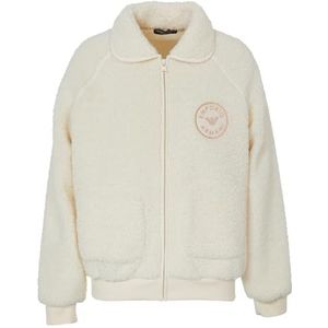 Emporio Armani Fuzzy Fleece Full Zip Jacket voor dames, verpakking van 2 stuks, Pale Cream, XL