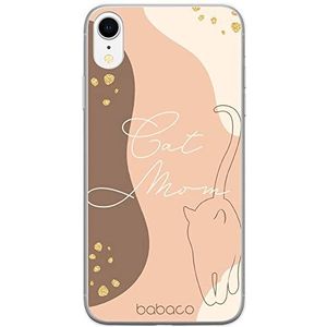 ERT GROUP mobiel telefoonhoesje voor Iphone XR origineel en officieel erkend Babaco patroon Cats 006 optimaal aangepast aan de vorm van de mobiele telefoon, hoesje is gemaakt van TPU
