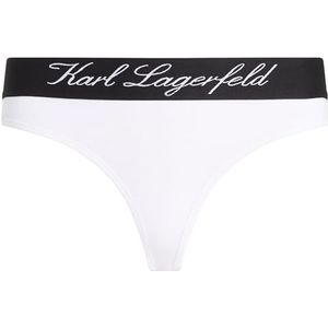 KARL LAGERFELD Hotel Karl Diepzittende Tanga, wit, L