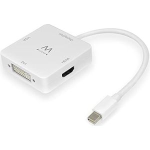 Ewent Ew9863 Mini Displayport Naar Hdmi/Vga/Dvi Converter 4K, Wit