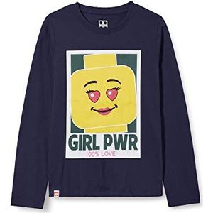LEGO Mwa T-shirt met lange mouwen voor meisjes, 590 Dark Navy, 98 cm