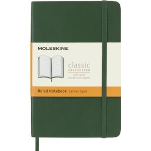Moleskine - Klassiek blanco notitieboek - softcover met elastische band - kleur mirt groen - formaat A6 9 x 14 - 192 pagina's