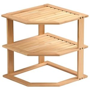 Kesper | Keukenrek, materiaal: bamboe, afmetingen: B 25 x D 25 x H 27 cm, kleur: bruin | 58804