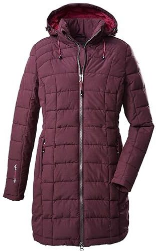 Killtec Skane Wmn gewatteerde parka voor dames in donslook met afritsbare capuchon