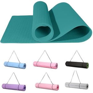 Good Nite Yogamat, oefenmat, fitnessmat, extra dikke antislip trainingsmatten voor sport, pilates, gymnastiekmatten, vloer/fitness-weerstandsmat met draagriem