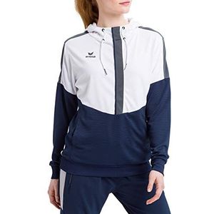Erima dames Squad sweatshirt met capuchon (1072022), wit/new navy/slate grey, 38