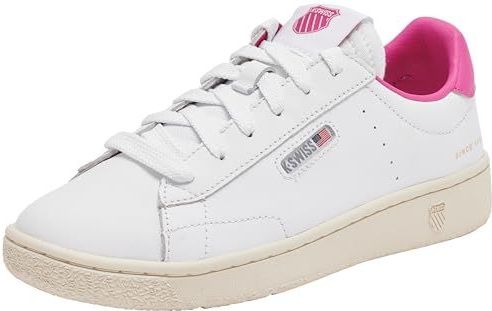 K-Swiss Slammklub CC Sneakers voor dames, WHT/RSPBERRY/VINTG, 41,5 EU, wht rspberry vintg, 41.5 EU