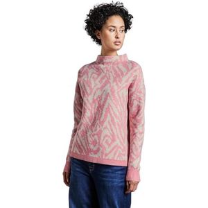 Gebreide Trui - All-over Patroon - Knitwear - Opstaande Kraag