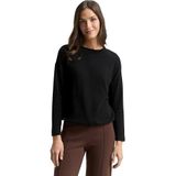 TOM TAILOR Sweatshirt voor dames, 14482 - Deep Black, XL