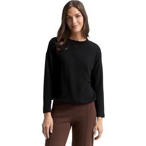 TOM TAILOR Sweatshirt voor dames, 14482 - Deep Black, XL