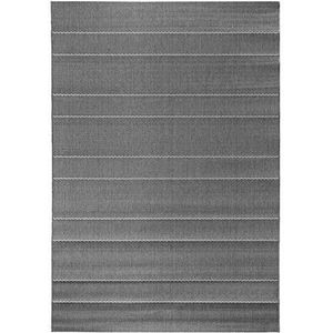 Hanse Home Sunshine Tapijt voor binnen en buiten, 120 x 170 cm, plat weefsel, weerbestendig, modern design voor balkon, terras, serre, keuken, eetkamer, badmat, woonkamertapijt, waterbestendig, grijs