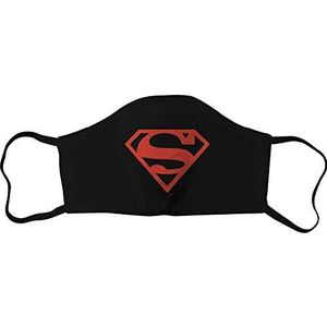 Superman ACSUPMSMS002_A masker, zwart, volwassenen, uniseks, zwart.