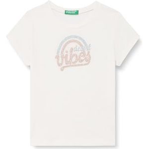 United Colors of Benetton T-shirt voor meisjes en meisjes, Crème 0Z3, 1 jaar