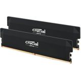 Crucial Pro RAM DDR5 64GB Kit (2x32GB) 6400MHz CL40, Gaminggeheugen Overklokken, Intel XMP 3.0 / AMD EXPO, Desktopgeheugen (PC), Zwart - CP2K32G64C40U5B