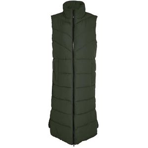 Noisy may Dames NMDALCON S/L X-Long Vest NOOS gewatteerde vest, combu groen, S, Combu Green, S