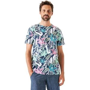 Q41007_Heren T-shirt ss, marineblauw, S