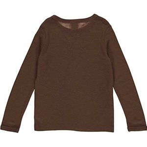 Fred's World by Green Cotton Jongens Wool T-shirt, Bruin Mist, 122 cm