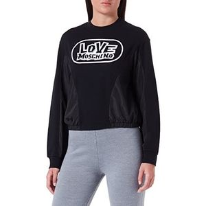Love Moschino Sweatshirt met ronde hals en skate-print, zwart, 42
