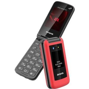 Aiwa - FP-30-2G/RD - Mobiele Telefoon - Rood - Dual SIM, 32MB Intern Geheugen, 0.3 MP Camera
