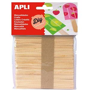 APLI 13063 - Polostokken van natuurlijk hout 50 u.