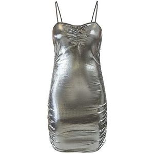 COBIE Dames gebreide jurk Mini 11027299-CO01, zwart metallic, L, gebreide jurk mini, L