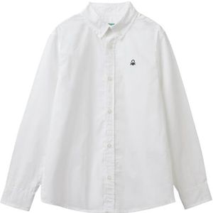 United Colors of Benetton Kinder- en jeugdhemd, Wit, 130