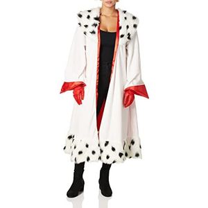 101 Dalmatians Animated Womens Cruella Jacket Deluxe Fancy Dress Costume Large