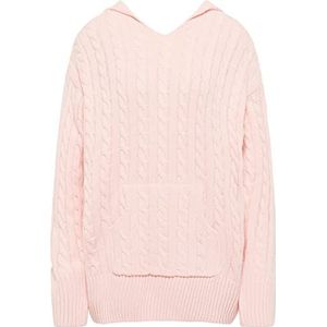 blonda Dames gebreide hoodie 12419378-BL01, roze, XL/XXL, roze, XL/XXL