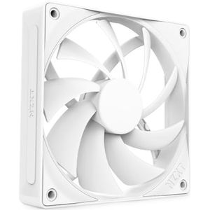 NZXT F120Q | 120mm ventilator voor pc-behuizing met stille luchtstroom | In- of uitlaat | Afgeschuind frame voor geconcentreerde lucht | Fluid Dynamic lagers | Laag geluidsniveau | PWM | Wit