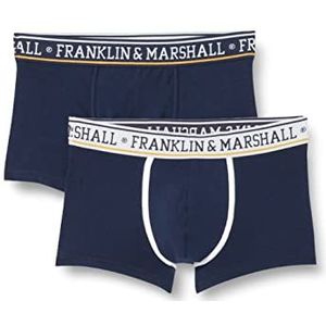 FRANKLIN & MARSHALL Boxershorts voor heren, Blauw/Wit/Goud, XL