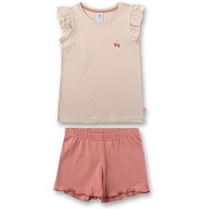 Sanetta Kindermeisjespyjama, korte shorty, 100% biologisch katoen, Roze Whisper, 104 cm