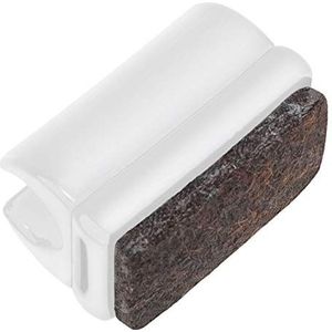 Adsamm SF-F-C-WH-11-16 SF-C-WH-11 16 x klem glijders met vilt, wit, Ø 9-10 mm