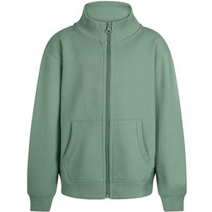 Mukua SZ270K Cooper Kids; sweatshirt voor kinderen, ritssluiting, kleur salie, maat 12/14, Salie, 12-14 años