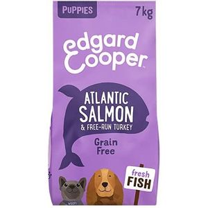 Edgard & Cooper Droog Hondenvoer - Graanvrij en Boordevol vers vlees (7 kg, Welpen - Zalm/Kalkoen)