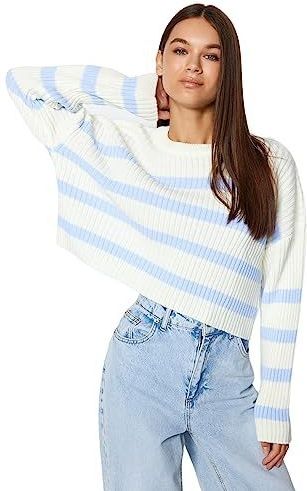 Trendyol Trui  ecru / lichtblauw