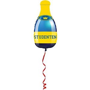 Folat 61536 Student Party Champagne Fles Folie Ballon-33x75 cm, Multi-Gekleurd