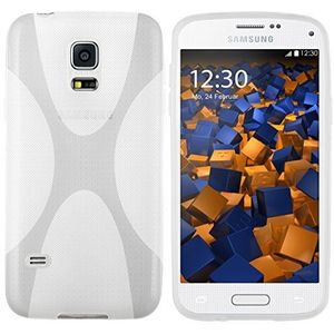mumbi Hoes compatibel met Samsung Galaxy S5 mini mobiele telefoon case telefoonhoes, transparant wit