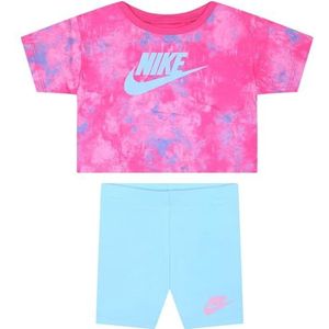 Nike Set meisjes Boxer Tee en Bike Short 16L658, Fuchsia, 12 Maanden