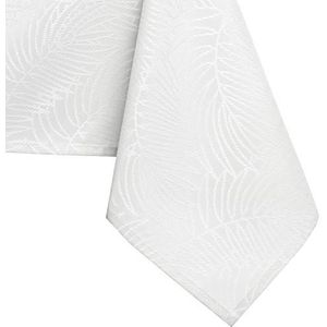 AmeliaHome tafelkleed lotuseffect waterafstotend linnenlook Wit Gaia 150x150 cm