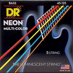 DR Snaren HiDef Neon Multi-Color 5-String Bass (NMCB5-45)