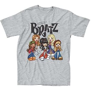 Bratz Heren origineel poppenshirt - Yasmin, Cloe, Jade en Sasha grafisch T-shirt, Hei, XL