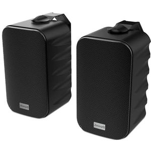 Audibax Delta 32 BT Black Bluetooth-luidspreker, krachtige actieve luidspreker voor aan de muur, Bluetooth-compatibel, hoog frequentiebereik (100 Hz - 20 kHz), surround sound