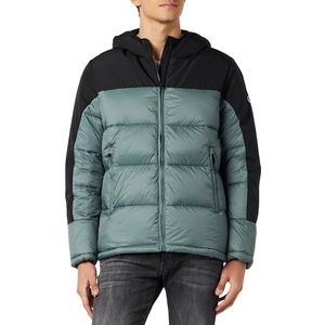 Champion Legacy Outdoor Colorblock Hooded Jacket voor heren, Verde BLG/Nero, M