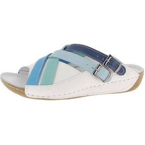 Andrea Conti Damessandalen, wit/azuur/aquam/h.bl/jeans, 35 EU, Wit Azur Aquam H Bl Jeans, 35 EU