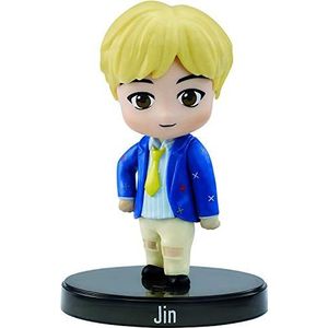Jin van BTS, vinyl minipop (ruim 7,5 cm) met standaard, gebaseerd op de internationale boyband Bangtan Boys, gemakkelijk mee te nemen, speelgoed voor jongens en meisjes vanaf 6 jaar., GKH76