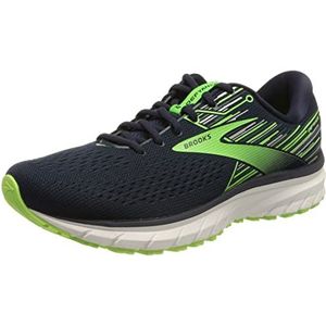 Brooks Defyance 12 Hardloopschoenen voor heren, Peacoat/Heron/Green Gecko, 45,5 EU