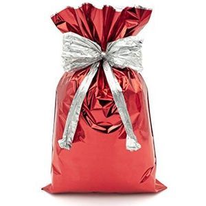 Italpak- Geschenkzakjes, metallic, X007002101500, rood, 10 x 15 cm