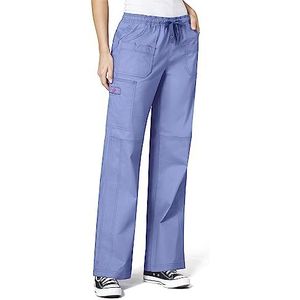 WonderWink 5108PCBLXSP WonderFLEX dames Faith multi-Pocket Cargo broek, Ceil blauw, Petite-XS maat