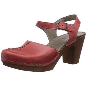 Manitu 920207 dames slingback sandalen, rood, 38 EU